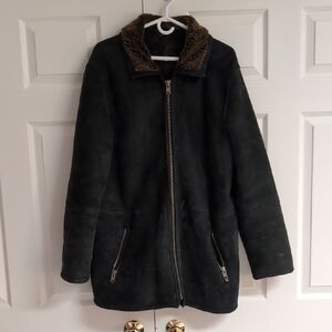 Danier Black Sheepskin Coat